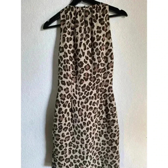 Moschino Cheap and Chic Designer Leopard Print Old Money Sleeveless Dress Size 6 - Picture 4 of 11